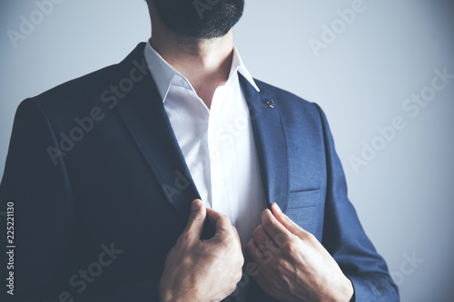 Man in trendy suit standing