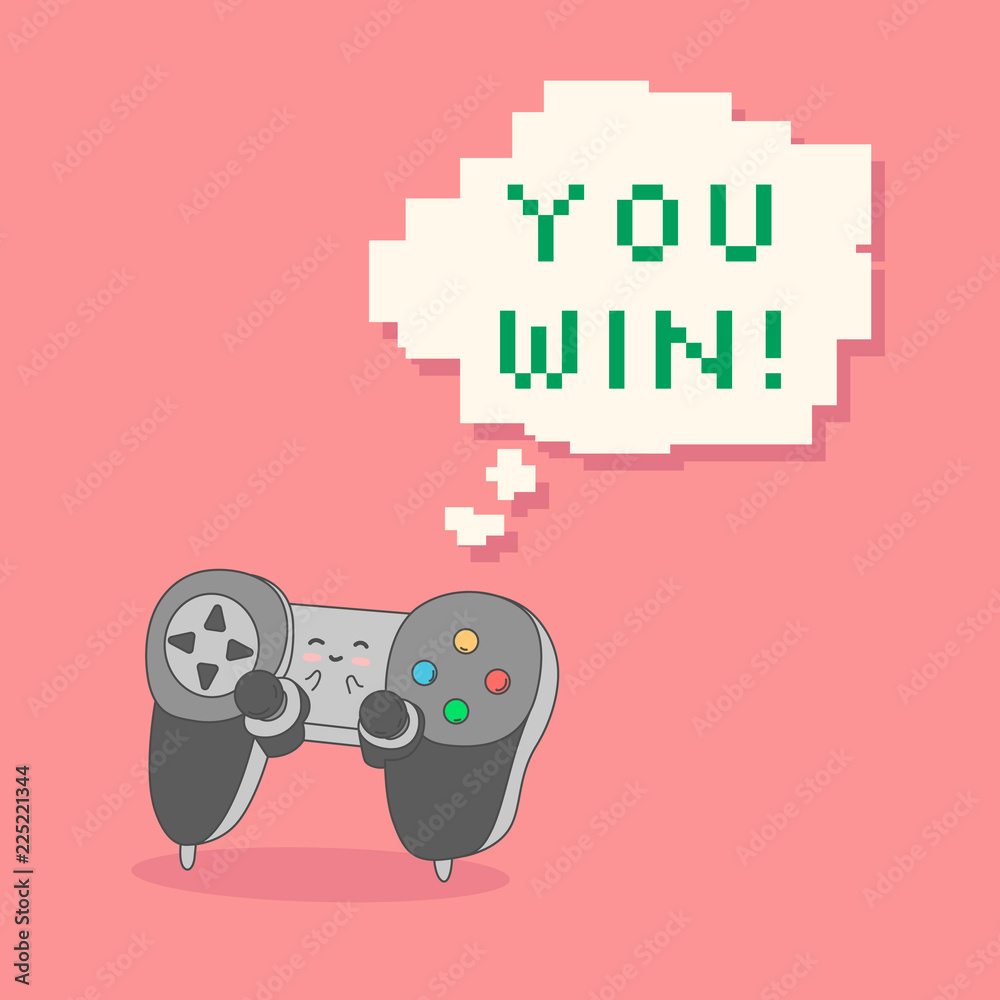 funny doodle with game controller funny doodle with game controller