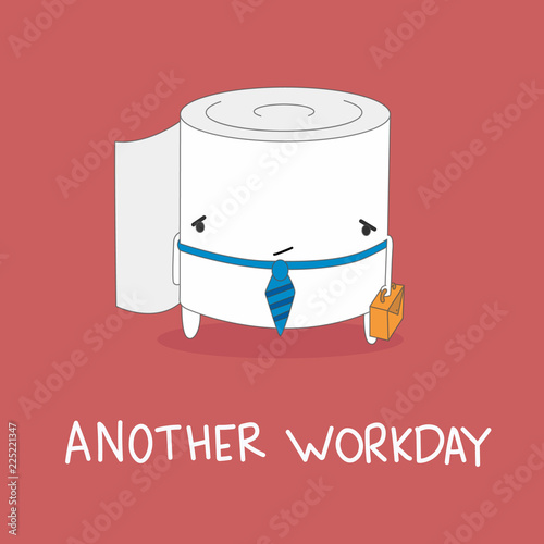 funny doodle with toilet paper