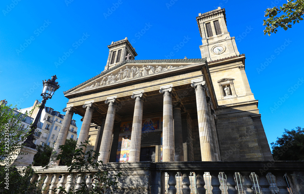 View of Saint-Vincent-de-Paul Church 1824 - 1844 dedicated to Saint Vincent de Paul. Paris.