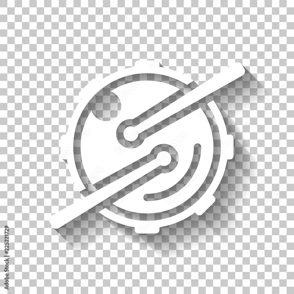 Logo for music app. Drum with drumsticks and camera. Simple icon Logo for music app. Drum with drumsticks and camera. Simple icon