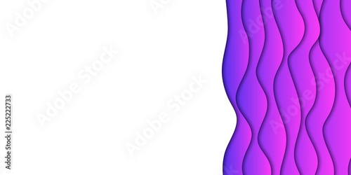 Vector realistic isolated gradient paper cut layer background for decoration and covering. Concept of geometric abstract design.