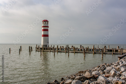 Autumn pictures of lake Neusiedler See at the Austrian border and the villages Rust and Podersdorf am See