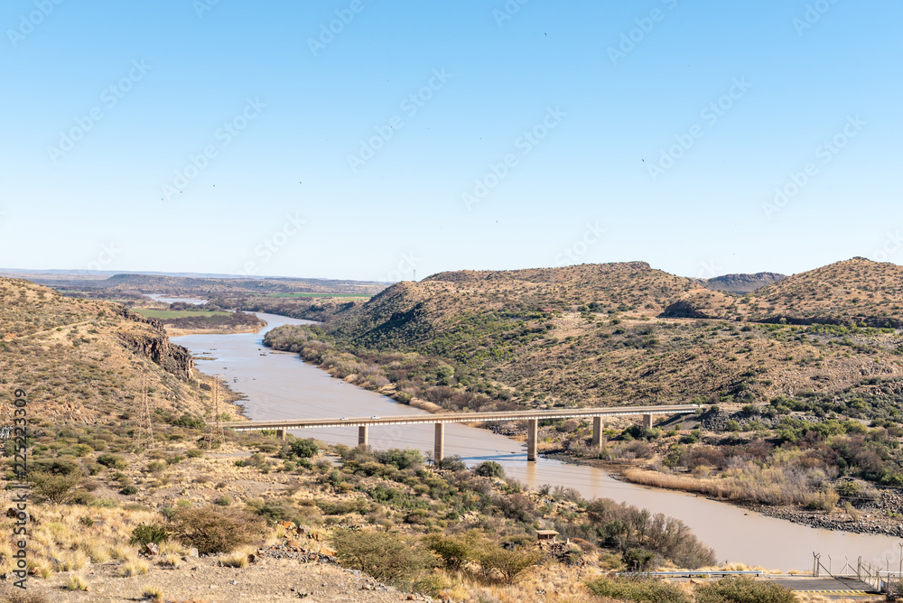 View downstream from the Vanderkloof Dam in the Orange River