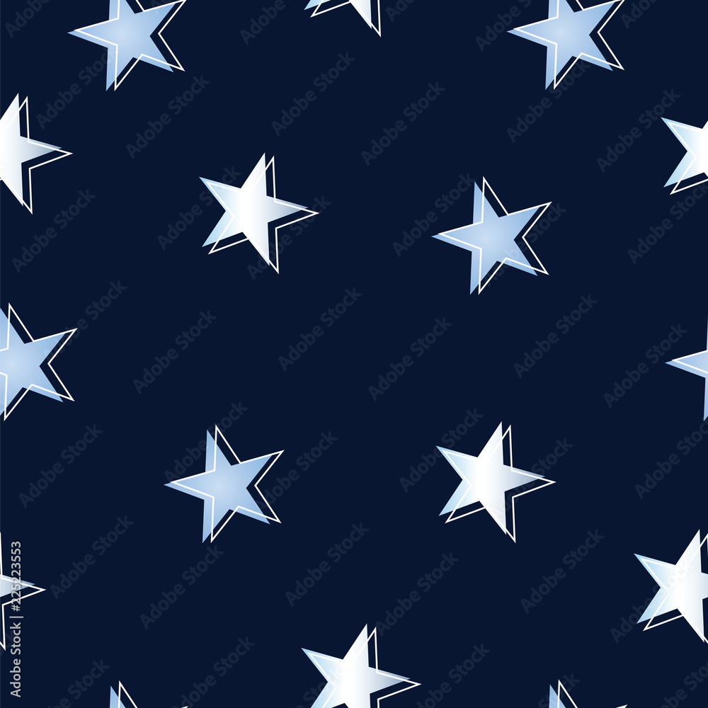 seamless pattern with blue and white stars isolated on dark blue background seamless pattern with blue and white stars isolated on dark blue background