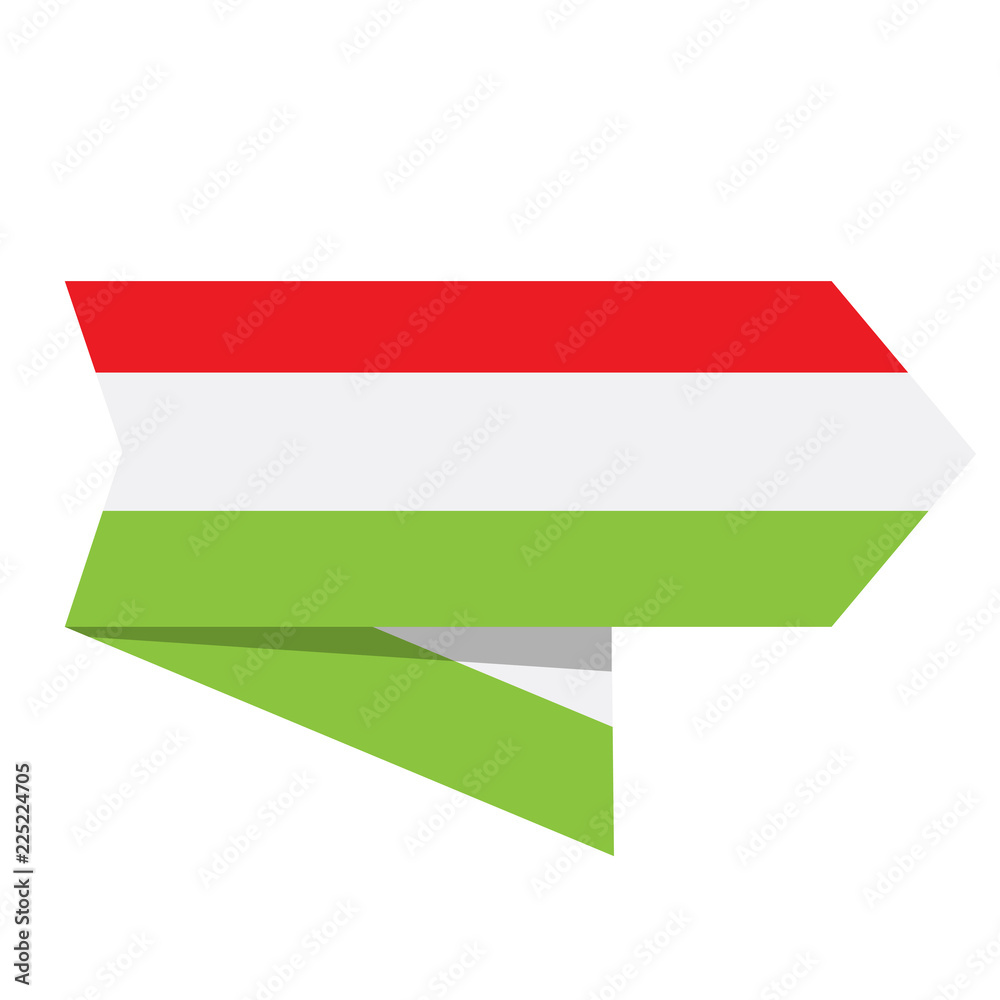 Flag of Hungary on a label Flag of Hungary on a label