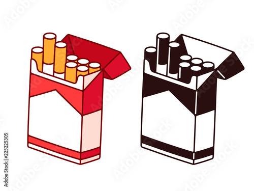 Open cigarette pack photo