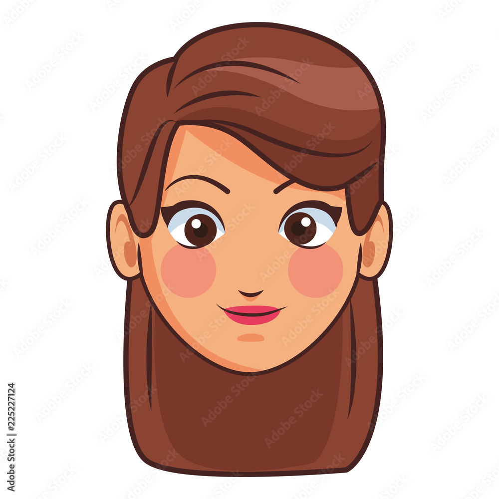 Woman face cartoon