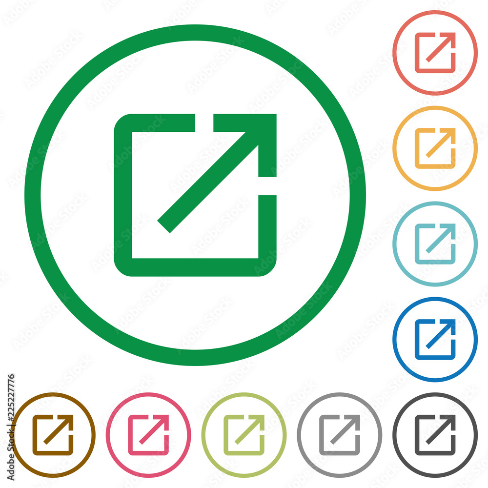 Open in new window flat icons with outlines Open in new window flat icons with outlines