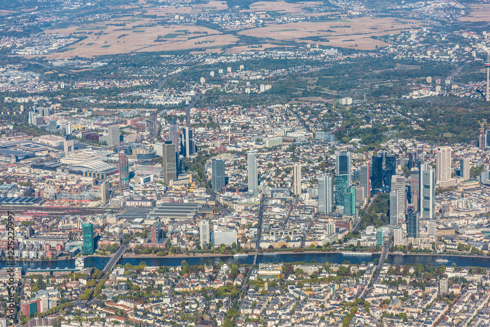 Frankfurt am Main Skyline - aerial view