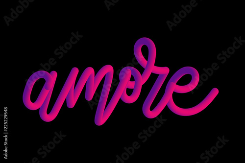 slogan AMORE phrase graphic vector Print Fashion lettering calligraphy