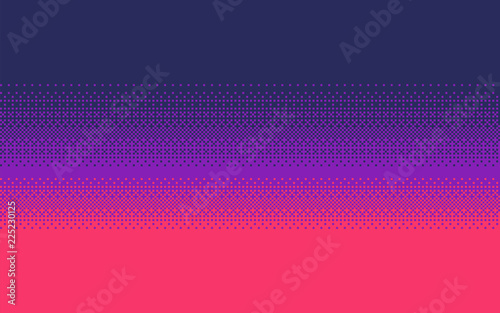 Pixel art gradient color. Dithering vector background.