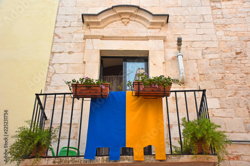 Italy, Casamassima, details, stairs, objects in the alleys of the old historical center photo