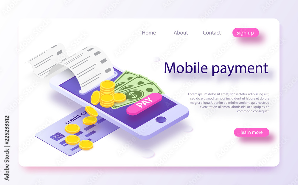 Isometric online payment online concept. Concept of mobile payments, personal data protection. Isometric online payment online concept. Concept of mobile payments, personal data protection.