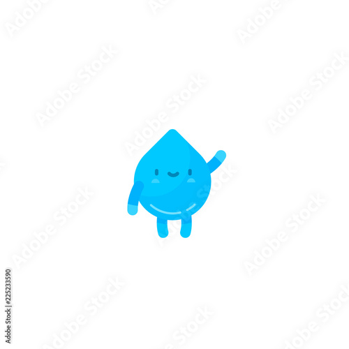 Cute water drop character 