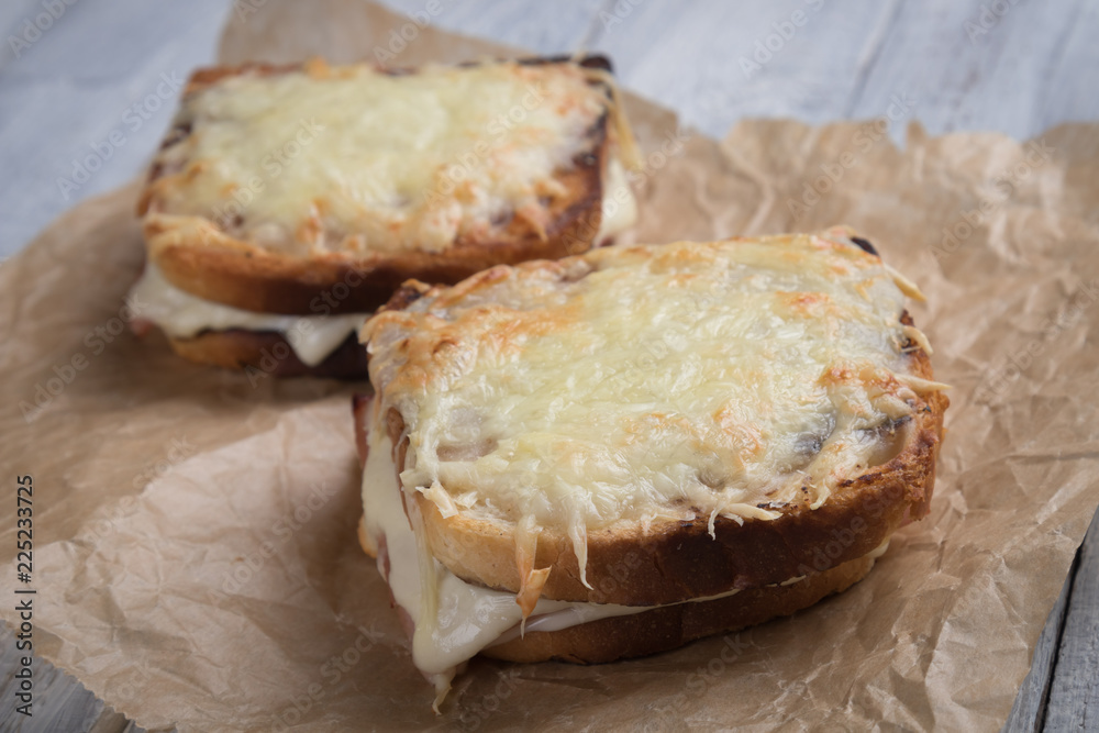 French croque monsieur sandwich