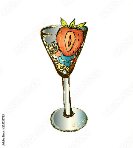 Cocktail drawn for relaxing in a restaurant aperitif bar