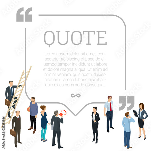 Testimonials quote shape concept
