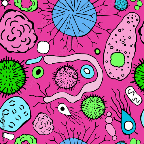 Microbiology Seamless Pattern