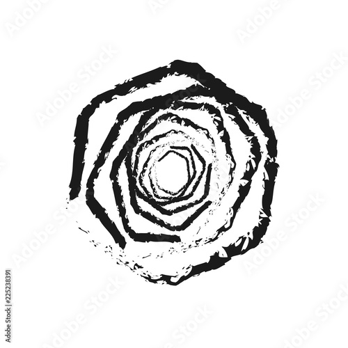White background. Tunnel abstract. Twisted lines. Abstract fractal background. Logo. Glitch lines.