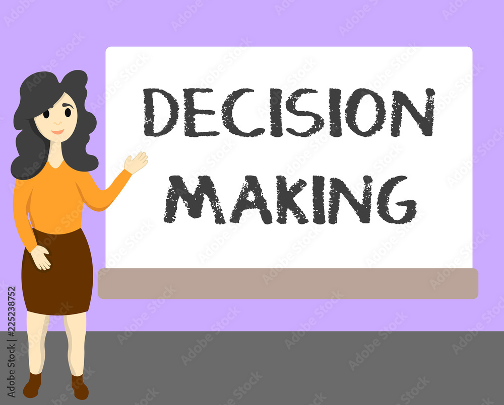 Word writing text Decision Making. Business concept for The act of deciding between two or more possibilities. Word writing text Decision Making. Business concept for The act of deciding between two or more possibilities.