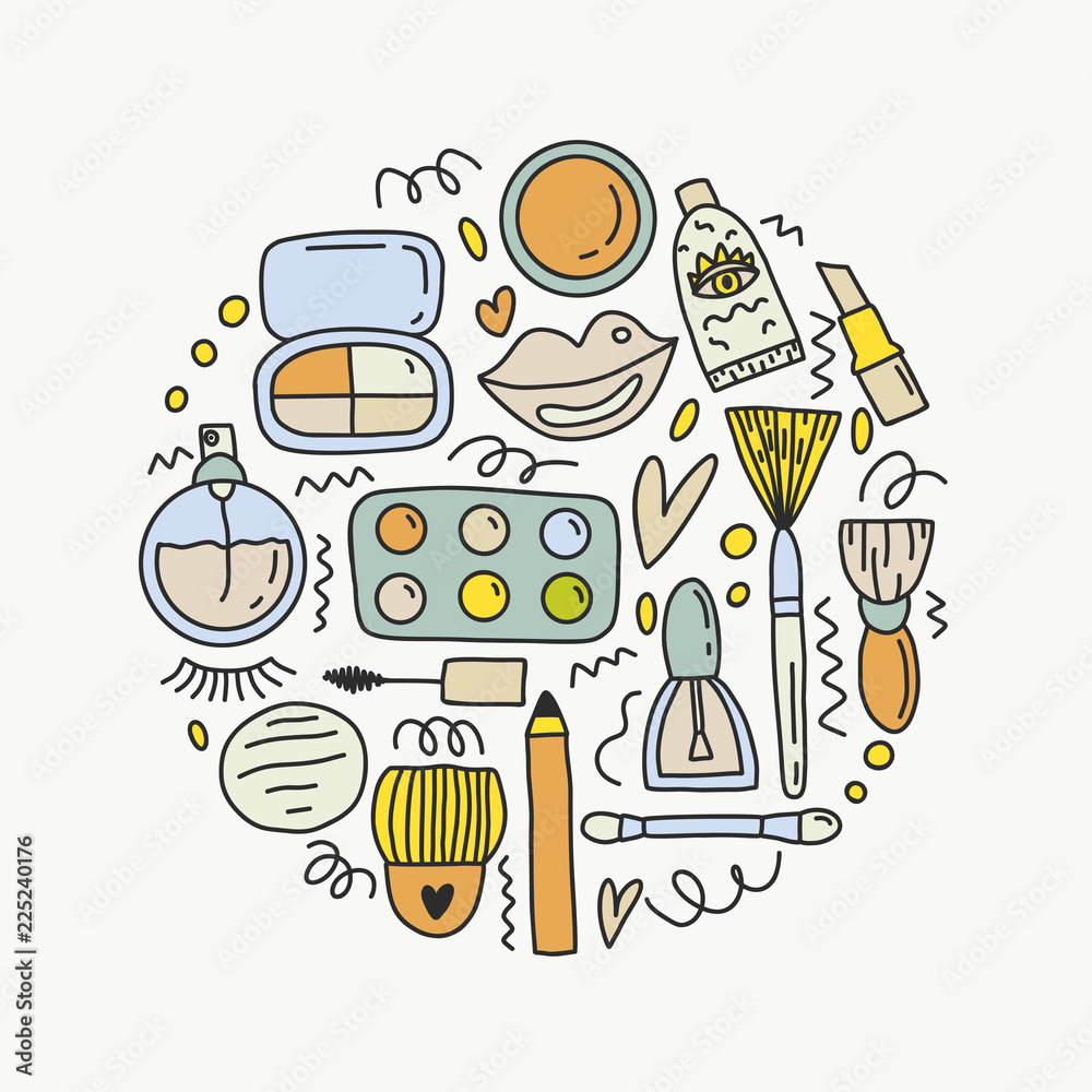 Vector clipart set of manicur tools for your design. Vector clipart set of manicur tools for your design.