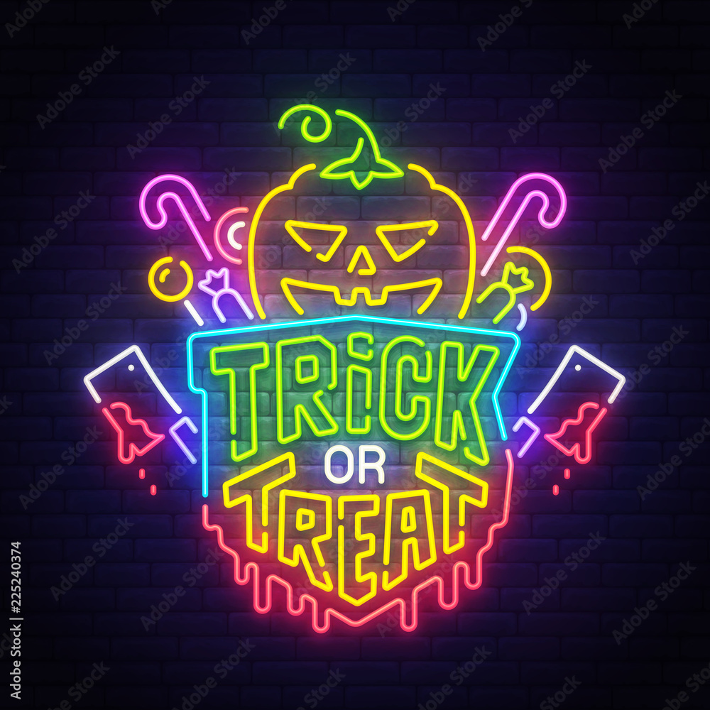 Happy Halloween neon sign bright signboard light banner