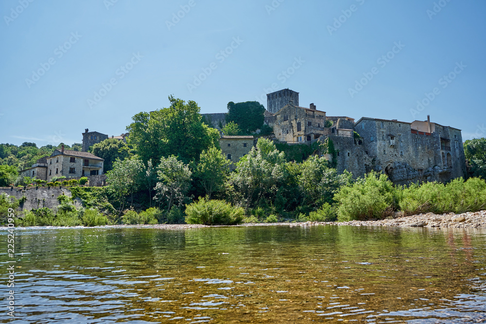 Cityscape Of Medieval Town Montclus Occitanie France Cityscape Of Medieval Town Montclus Occitanie France