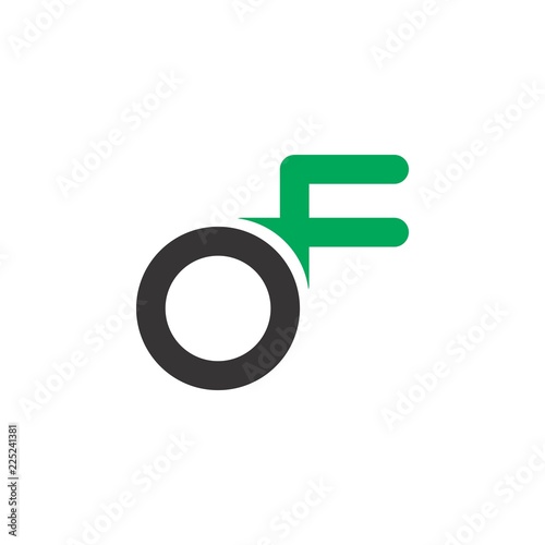 df logo, OF logo letter design