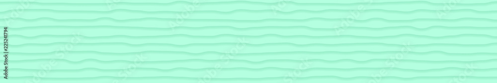 Obraz Abstract horizontal banner of wavy lines with shadows in turquoise colors