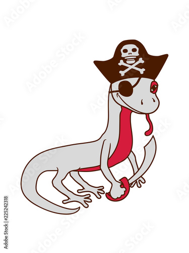 pirat seeräuber kapitän matrose seebär schiff boot meer verein yacht eidechse echse gecko schlange reptil blindschleiche dino waran comic cartoon süß niedlich haustier klein clipart photo