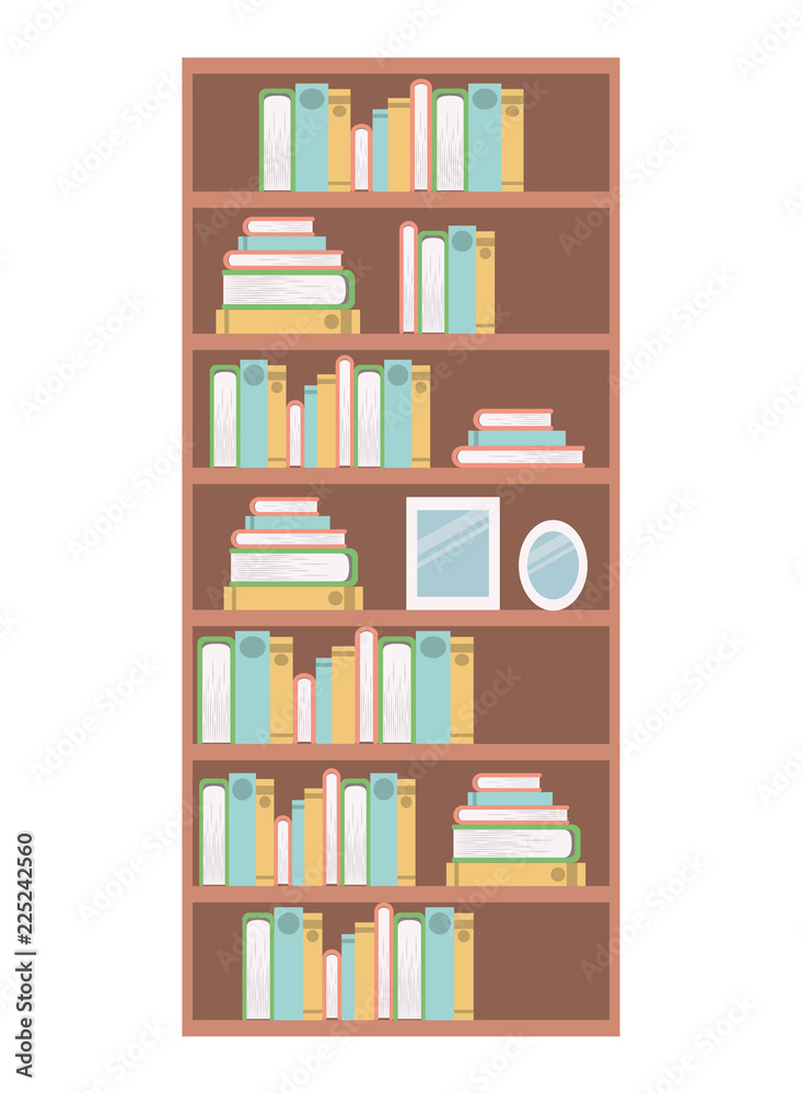 library shelving isolated icon library shelving isolated icon