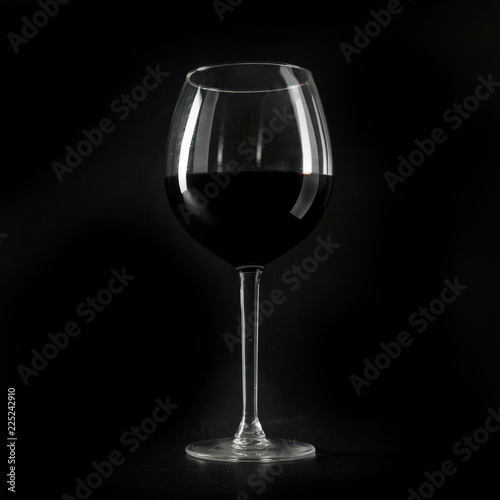 red wine in glass