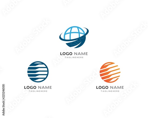 globe ilustration logo vector