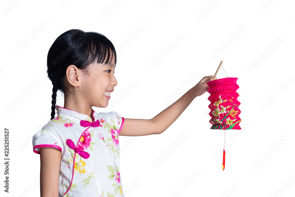 Φωτογραφία Asian chinese little girl holding latern celebrate mid-autumn festival