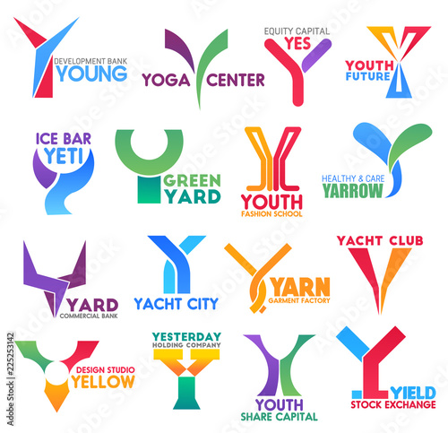 Business company corporate brand letter Y design