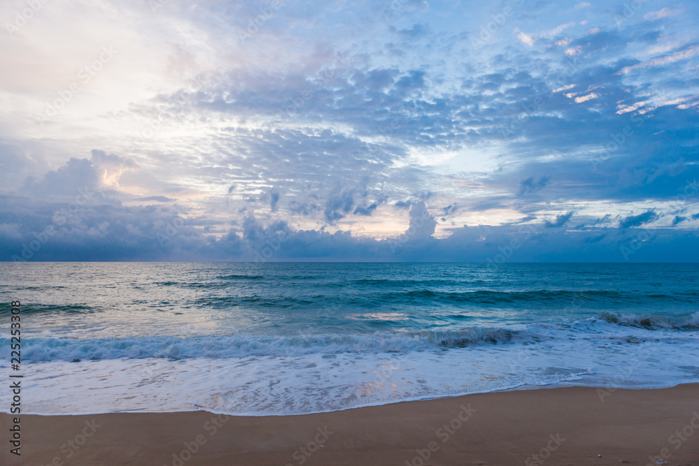 before sunset at the beach, phuket, thailand.