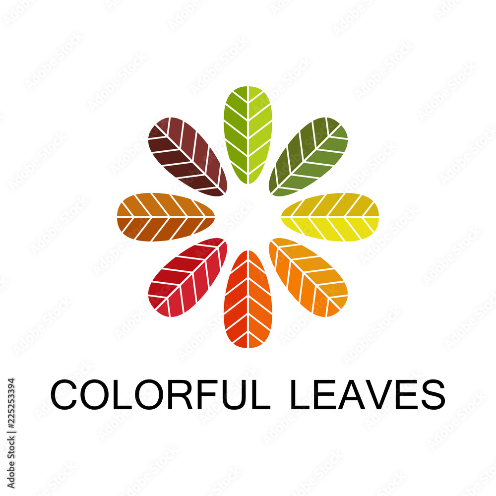 Fotografie colorful leaves logo