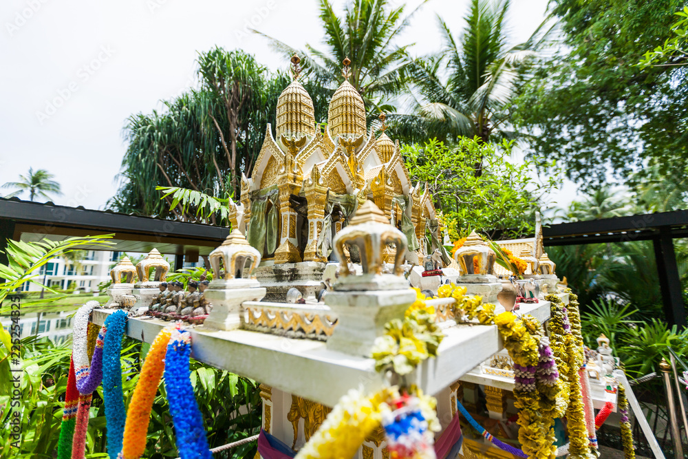 temple for buddhism in the phuket beach