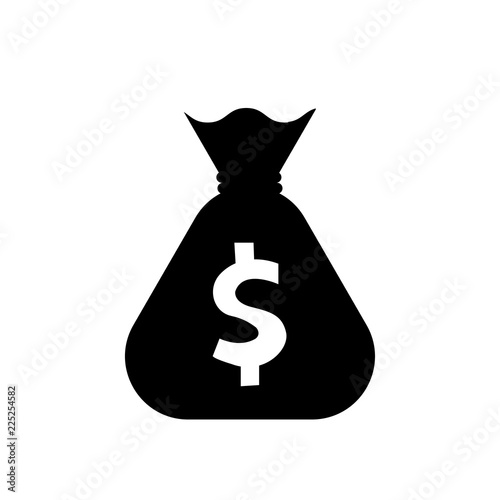 Money bag icon vector
