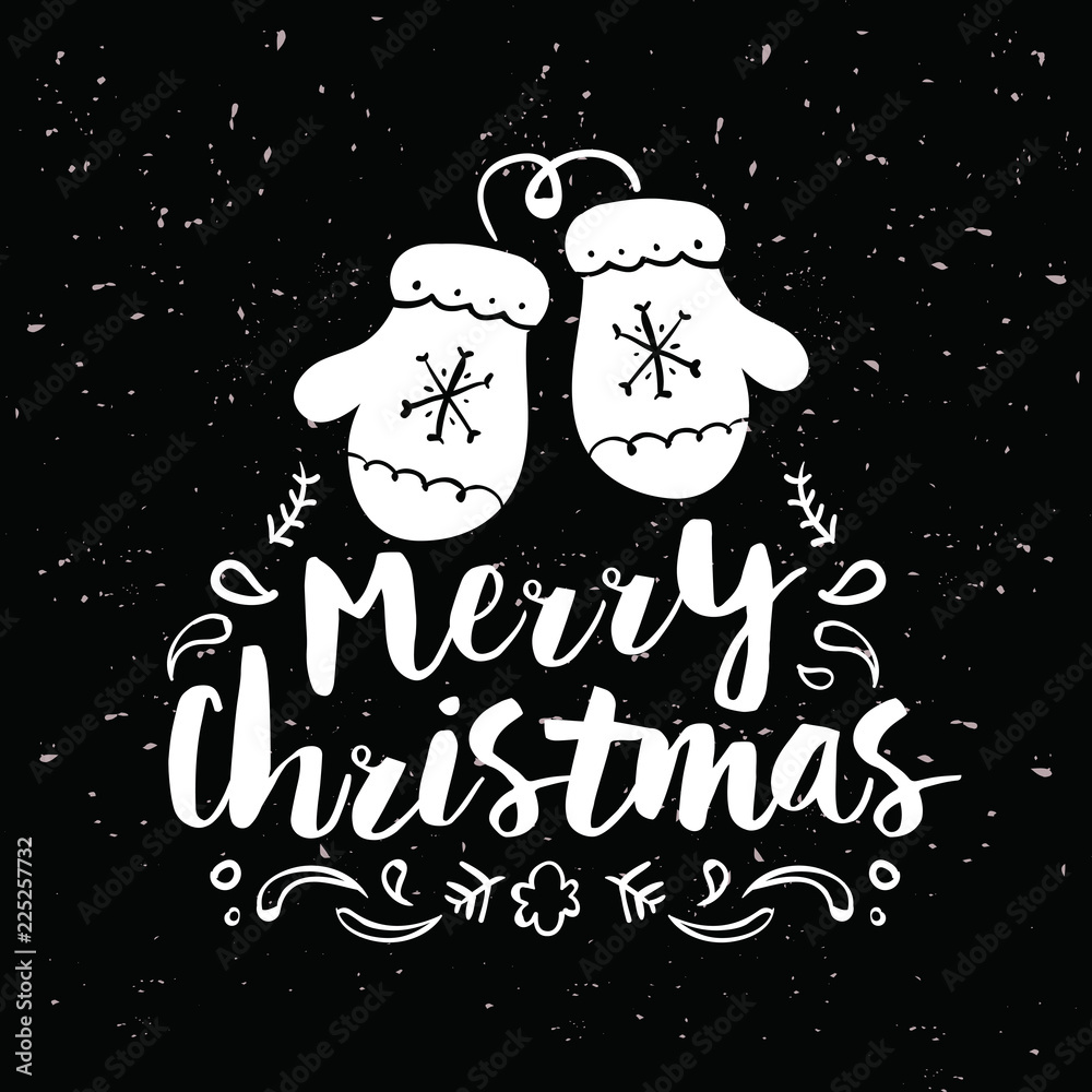 Fototapeta premium Merry Christmas typography.