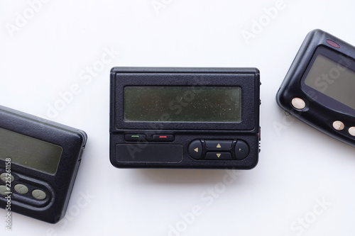 Obraz na płótnie Old beeper or pager isolated on white background