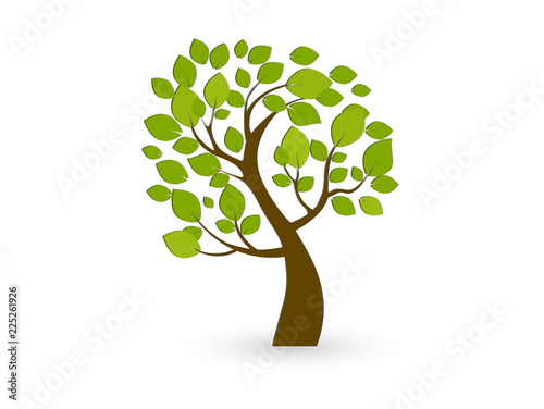 Vector tree emblem. Icon  logo tree. 