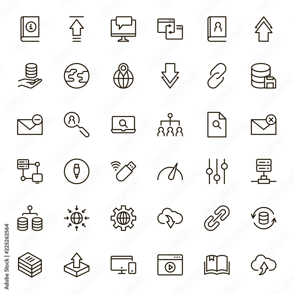 Fototapeta premium Data exchange icon set