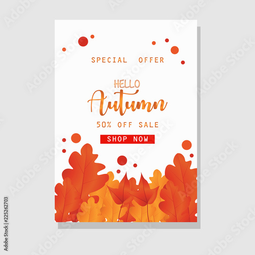 Autumn sale poster design