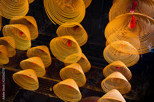 Coil incense in Chinese temple
