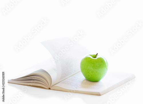 book and apple