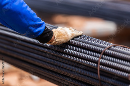 closeup steel bars