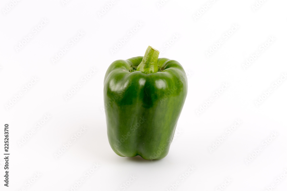 green pepper isolated on white background green pepper isolated on white background