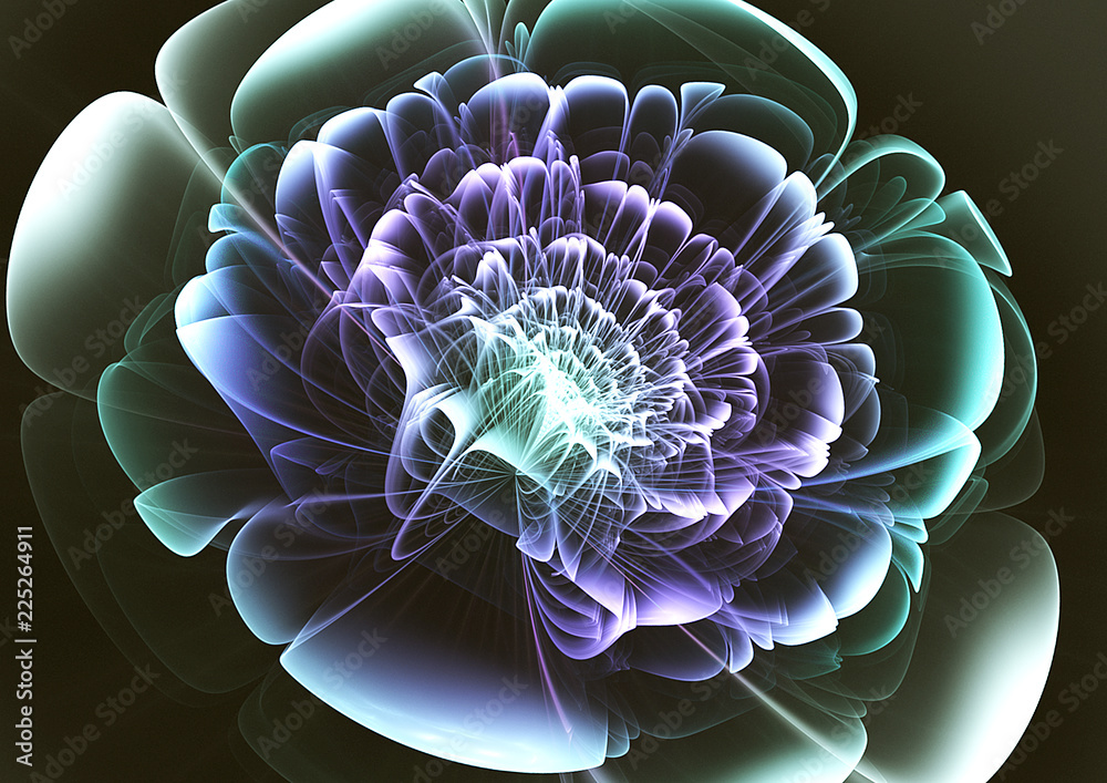 Fototapeta premium Abstract fractal flower